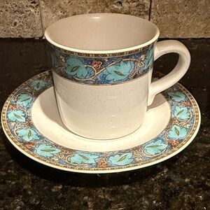 Studio Nova Blue and Cream Cup and Saucer Set